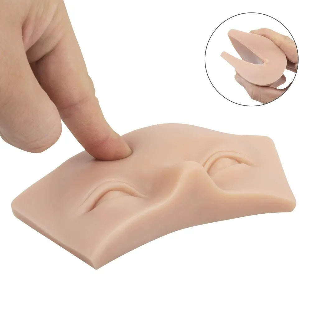 Silicone 3D Brow & Eye Practice Skin — Realistic Training Tool for PMU & Microblading Artists
