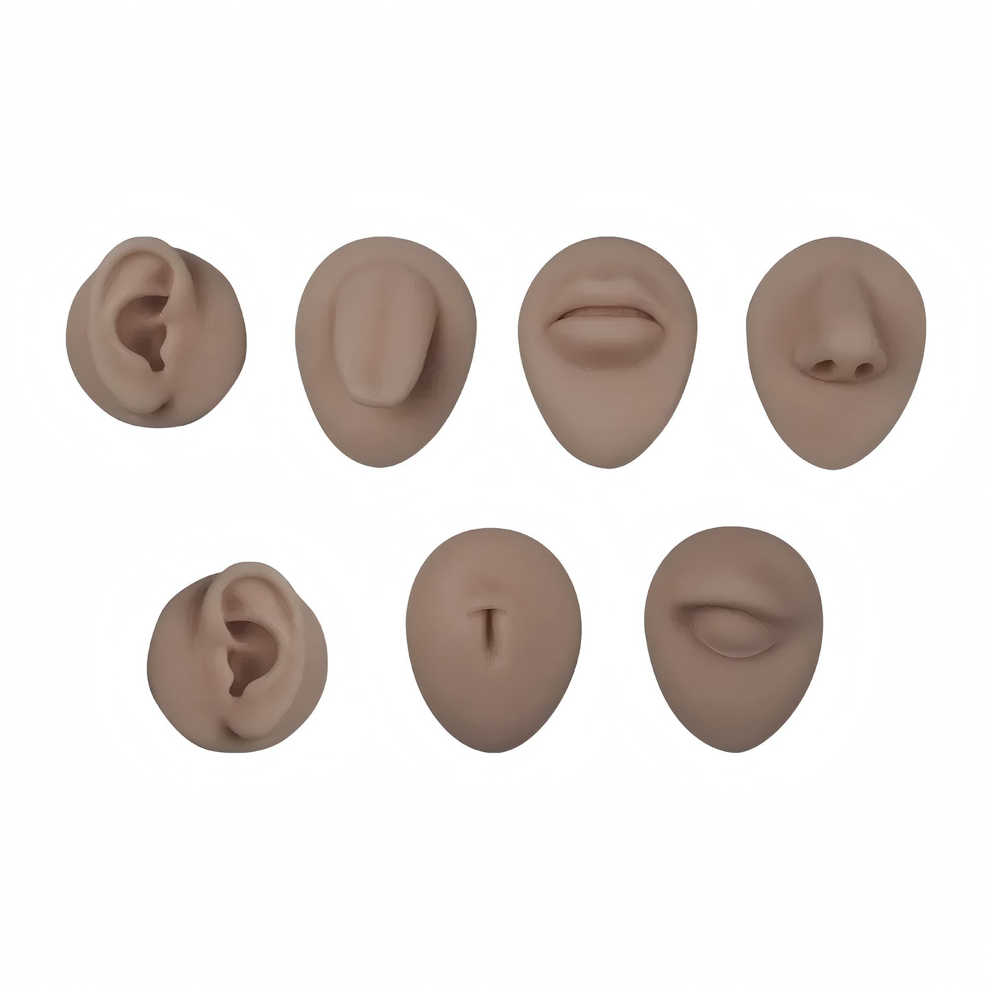 Silicone Facial Features Practice Model – 7-Piece Set
