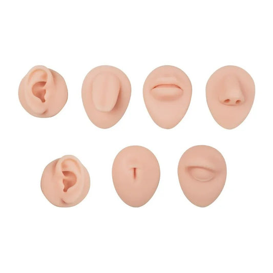 Silicone Facial Features Practice Model – 7-Piece Set