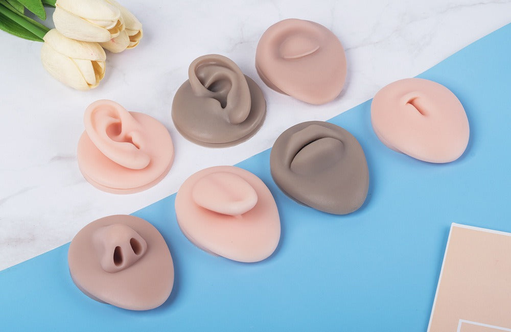 Silicone Facial Features Practice Model – 7-Piece Set