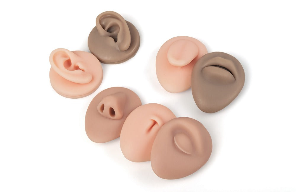 Silicone Facial Features Practice Model – 7-Piece Set