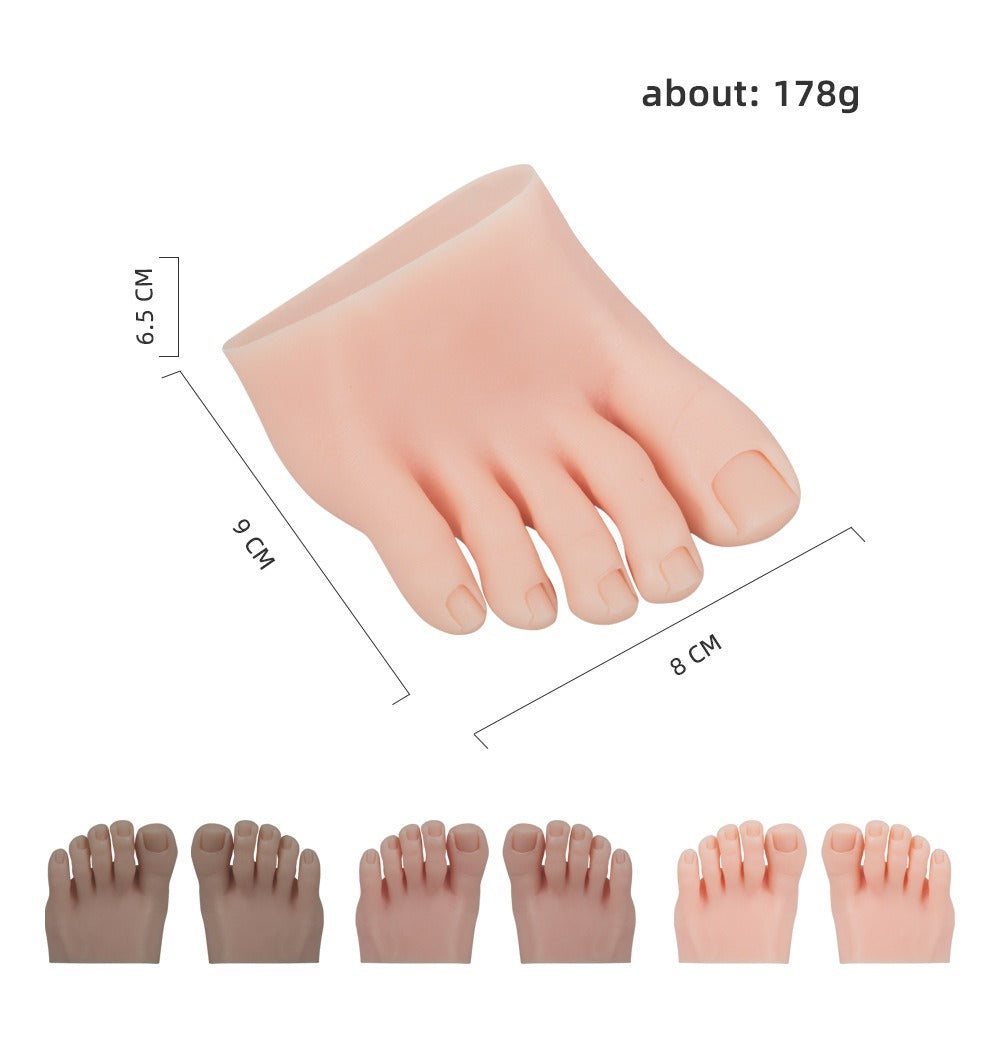 Silicone Nail Practice Foot Model – Realistic Pedicure Training Tool
