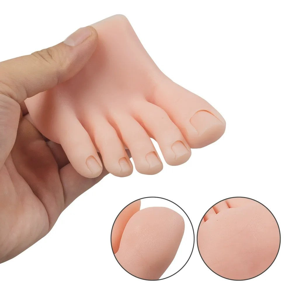 Silicone Nail Practice Foot Model – Realistic Pedicure Training Tool