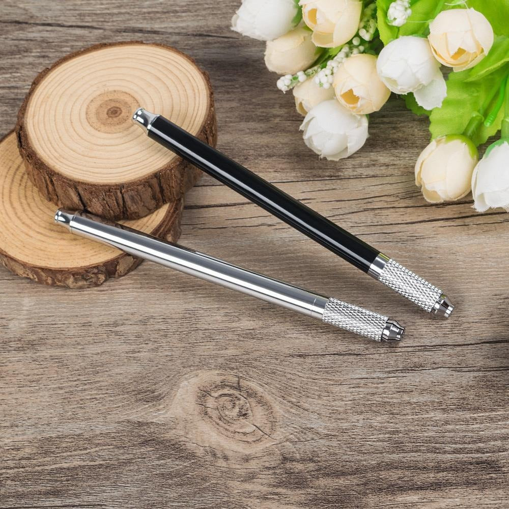Single-Ended Slim-Waist Manual PMU Pen – Cross-Slot Microblading Blade Holder