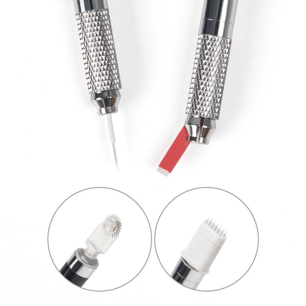 Single-Ended Slim-Waist Manual PMU Pen – Cross-Slot Microblading Blade Holder