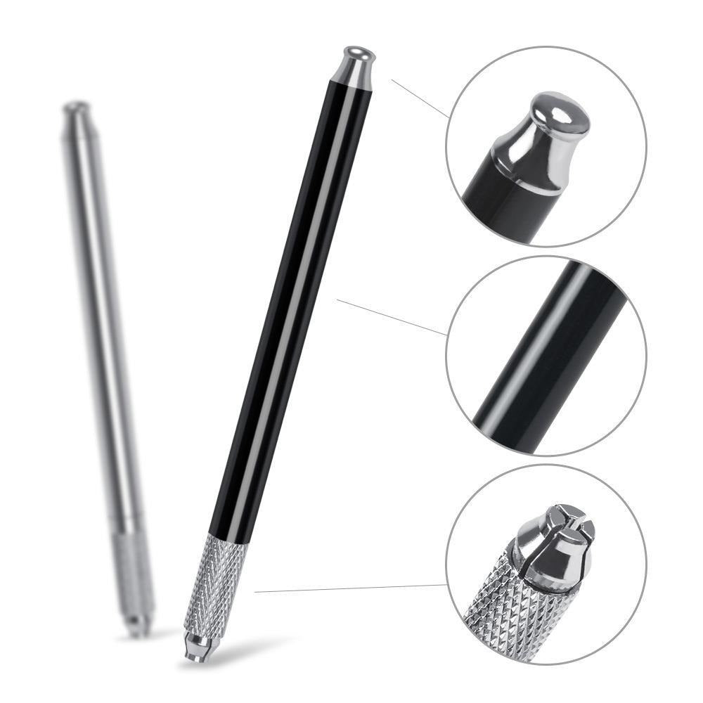 Single-Ended Slim-Waist Manual PMU Pen – Cross-Slot Microblading Blade Holder