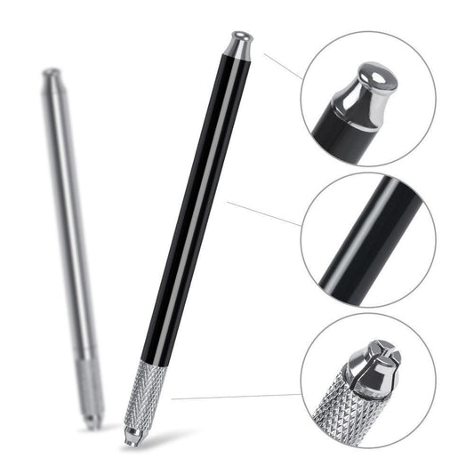 Single-Ended Slim-Waist Manual PMU Pen – Cross-Slot Microblading Blade Holder
