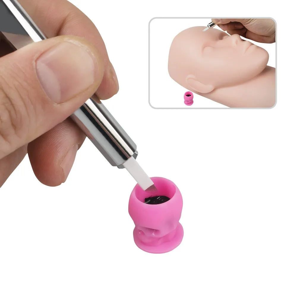 Skull Pigment Cups – PMU Tattoo Ink & Lash Adhesive Holder Cups