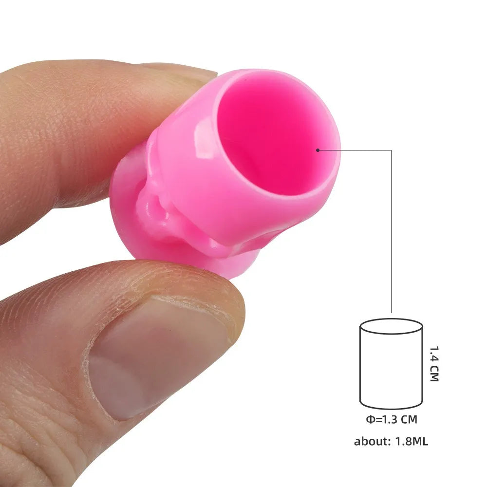 Skull Pigment Cups – PMU Tattoo Ink & Lash Adhesive Holder Cups