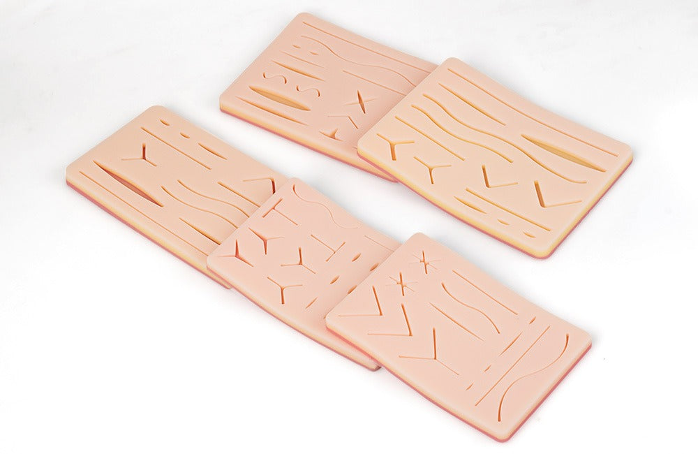 Suture Practice Silicone Skin Pads | Wound Closure Training Module Set (5 Models)
