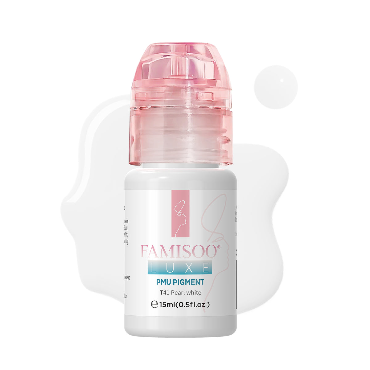 FAMISOO® LUXE Rose Professional PMU Pigment 15ml – Liquid & Cream Colors for Brows, Lips & Eyeliner