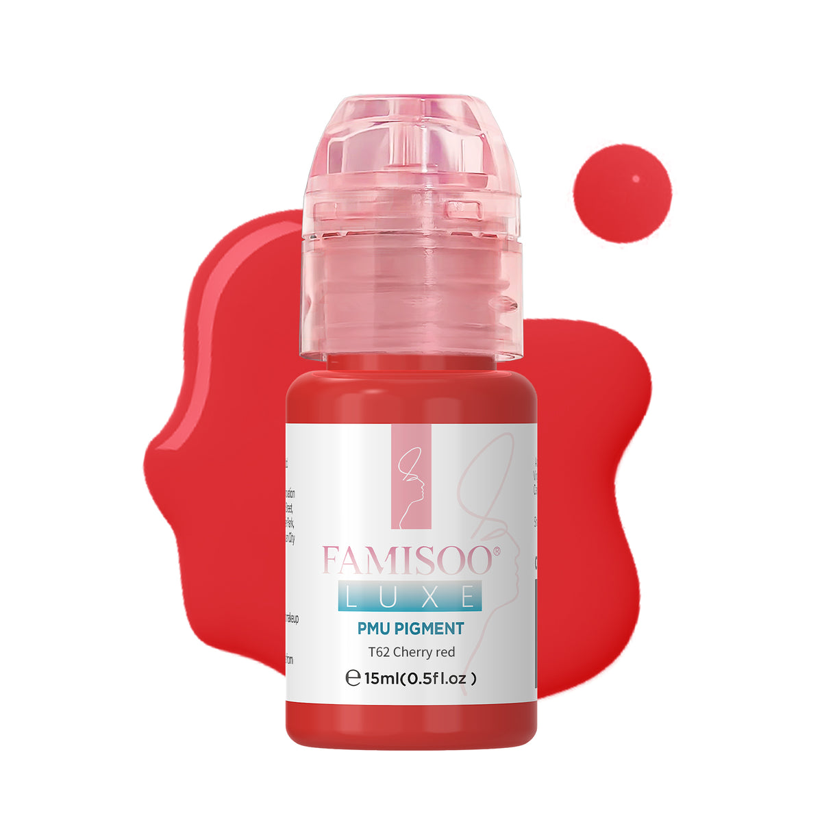 FAMISOO® LUXE Rose Professional PMU Pigment 15ml – Liquid & Cream Colors for Brows, Lips & Eyeliner
