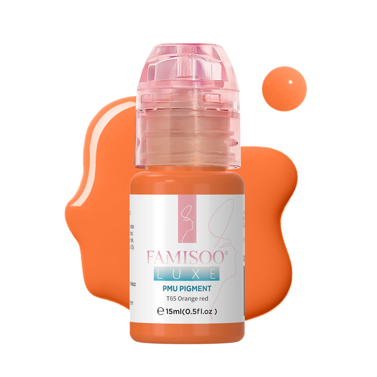 FAMISOO® LUXE Rose Professional PMU Pigment 15ml – Liquid & Cream Colors for Brows, Lips & Eyeliner