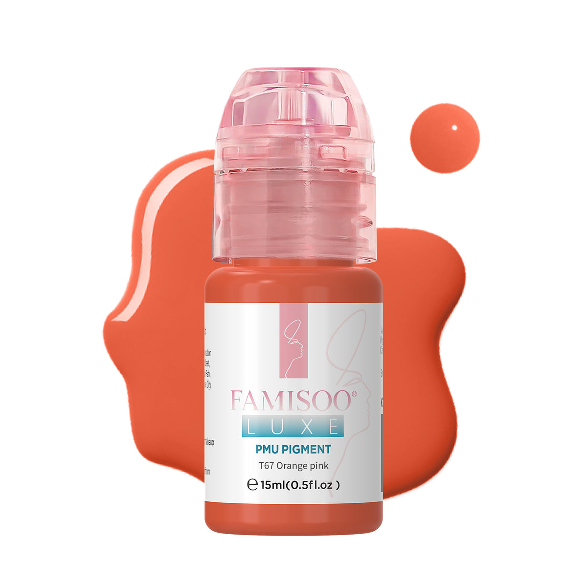 FAMISOO® LUXE Rose Professional PMU Pigment 15ml – Liquid & Cream Colors for Brows, Lips & Eyeliner