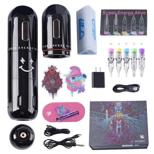 Dragonhawk SEA X Flash Wireless Tattoo Machine Professional Bundle – Free Shipping