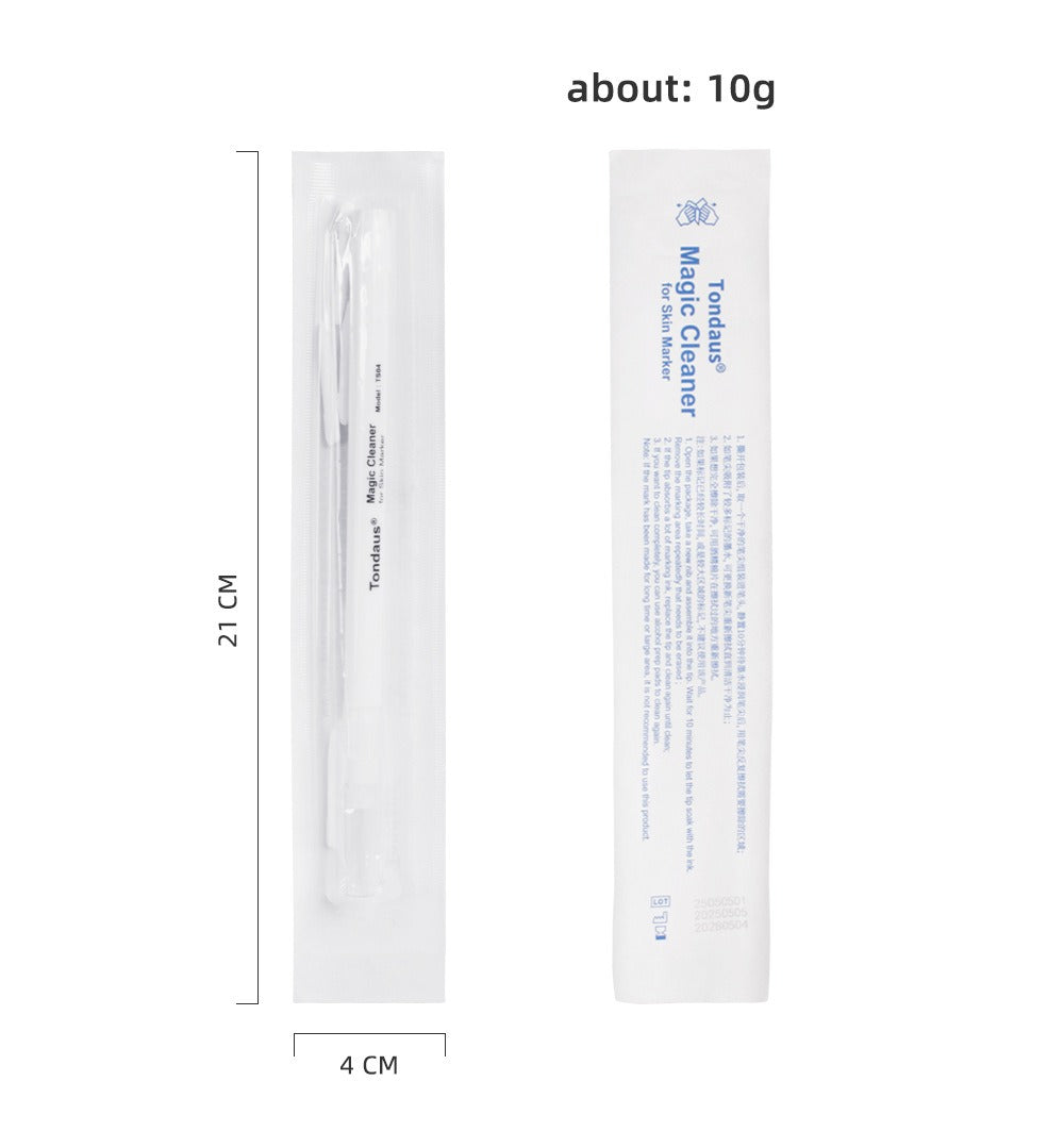 Tondaus Magic Cleaner for Skin Marker – PMU Mapping Mark Remover with 4 Replacement Tips