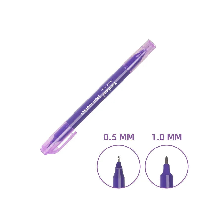 Tondaus Professional PMU Skin Marker Pen – 0.5mm / 1.0mm Single & Dual Tip Mapping Pens