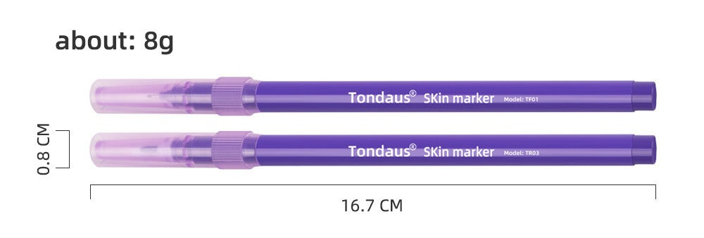 Tondaus Professional PMU Skin Marker Pen – 0.5mm / 1.0mm Single & Dual Tip Mapping Pens
