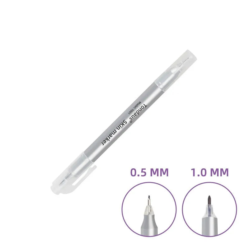 Tondaus Professional PMU Skin Marker Pen – 0.5mm / 1.0mm Single & Dual Tip Mapping Pens