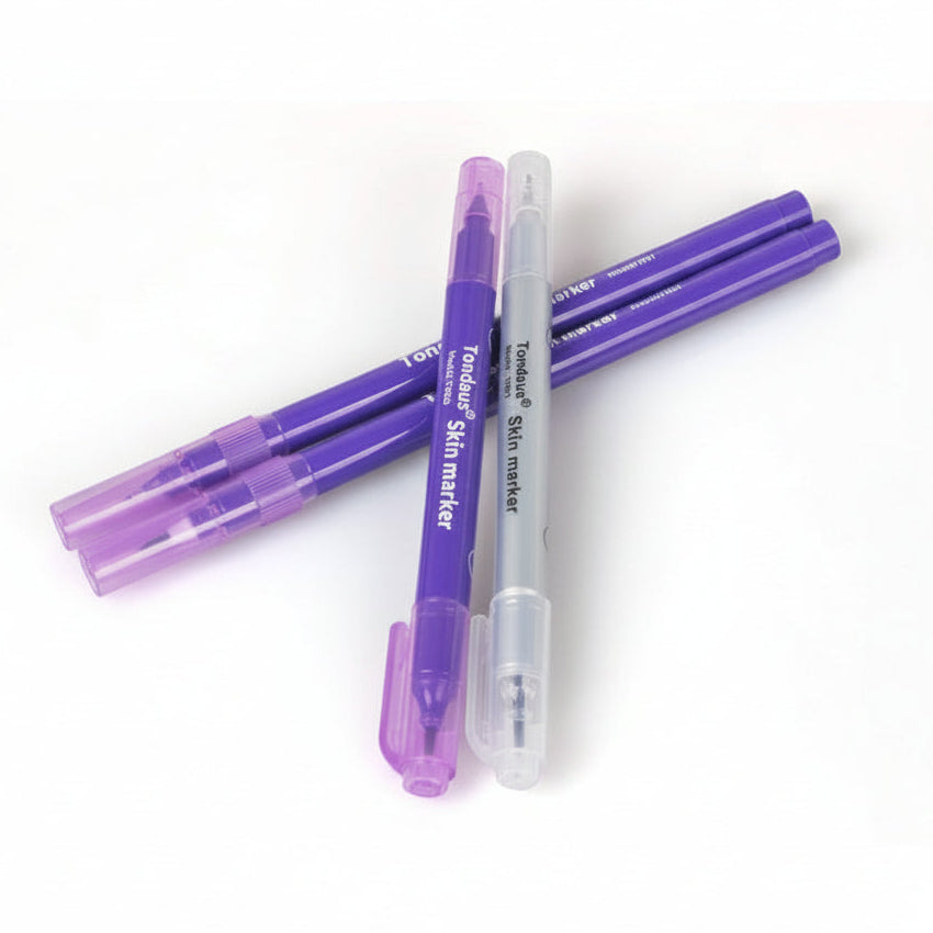 Tondaus Professional PMU Skin Marker Pen – 0.5mm / 1.0mm Single & Dual Tip Mapping Pens