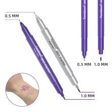 Tondaus Professional PMU Skin Marker Pen – 0.5mm / 1.0mm Single & Dual Tip Mapping Pens