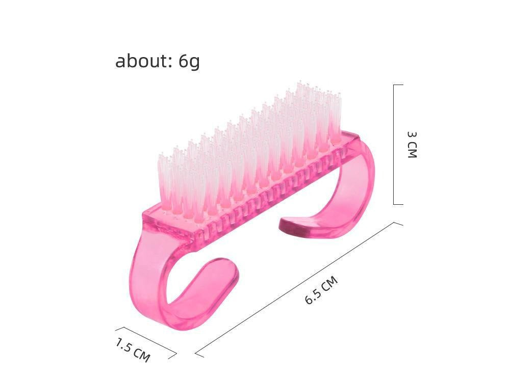 Translucent Nail Cleaning Brush – Mini Horn Handle Nail Brush for Manicure & Beauty Care
