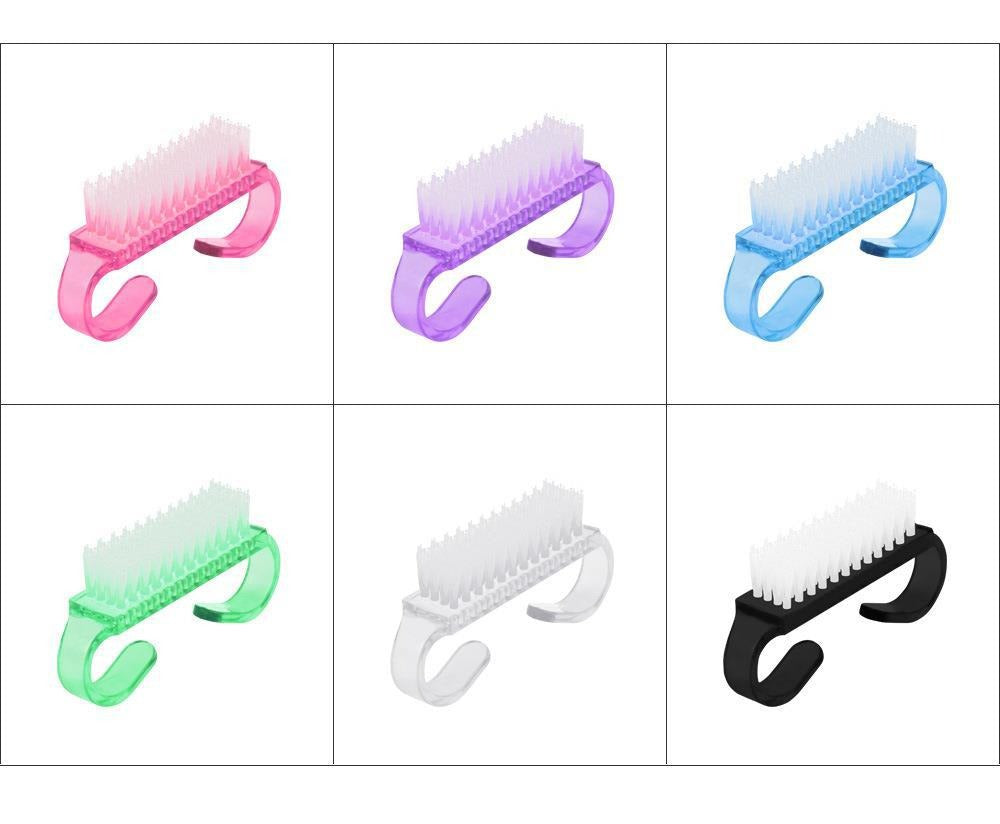 Translucent Nail Cleaning Brush – Mini Horn Handle Nail Brush for Manicure & Beauty Care