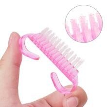 Translucent Nail Cleaning Brush – Mini Horn Handle Nail Brush for Manicure & Beauty Care