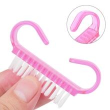 Translucent Nail Cleaning Brush – Mini Horn Handle Nail Brush for Manicure & Beauty Care