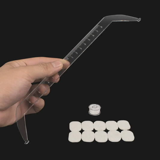 Transparent Acrylic Eyebrow Level Ruler Kit – Professional Symmetry Mapping Tool for PMU Artists