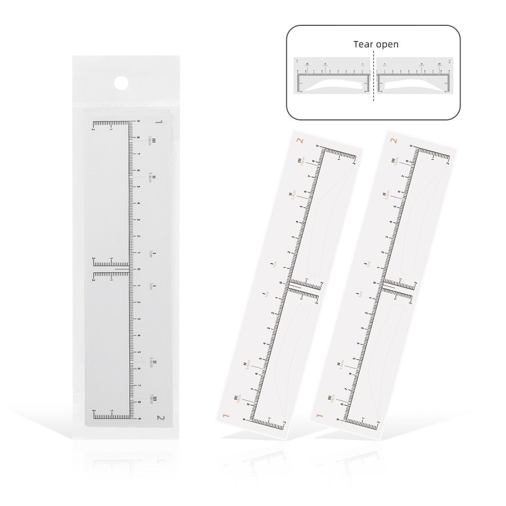 Transparent Ruler Sticker Transparent Detachable Eyebrow Ruler Stickers (10pcs/pack) – pmusupplyshop