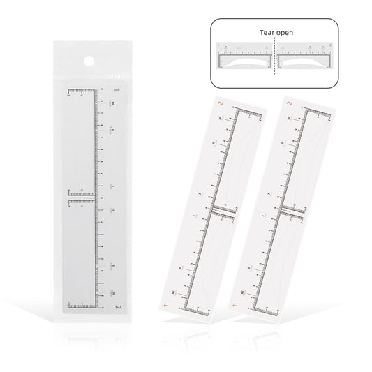 Transparent Detachable Eyebrow Ruler Stickers (10pcs/pack)
