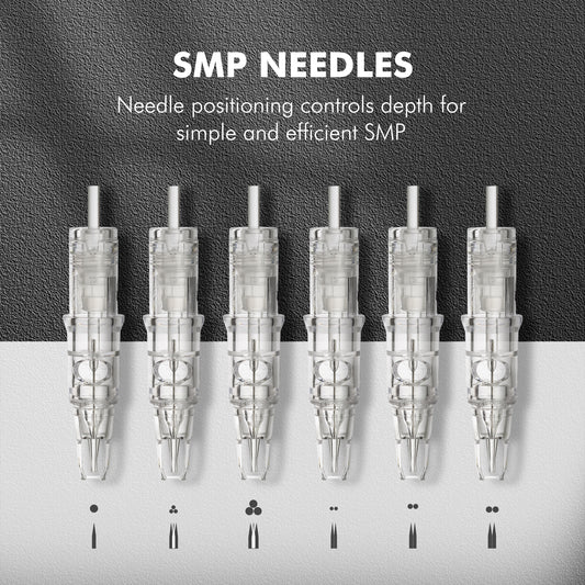 V6 SMP Needle Cartridges – Patented Detachable Positioning Tip Sleeve, 10PCS/Box