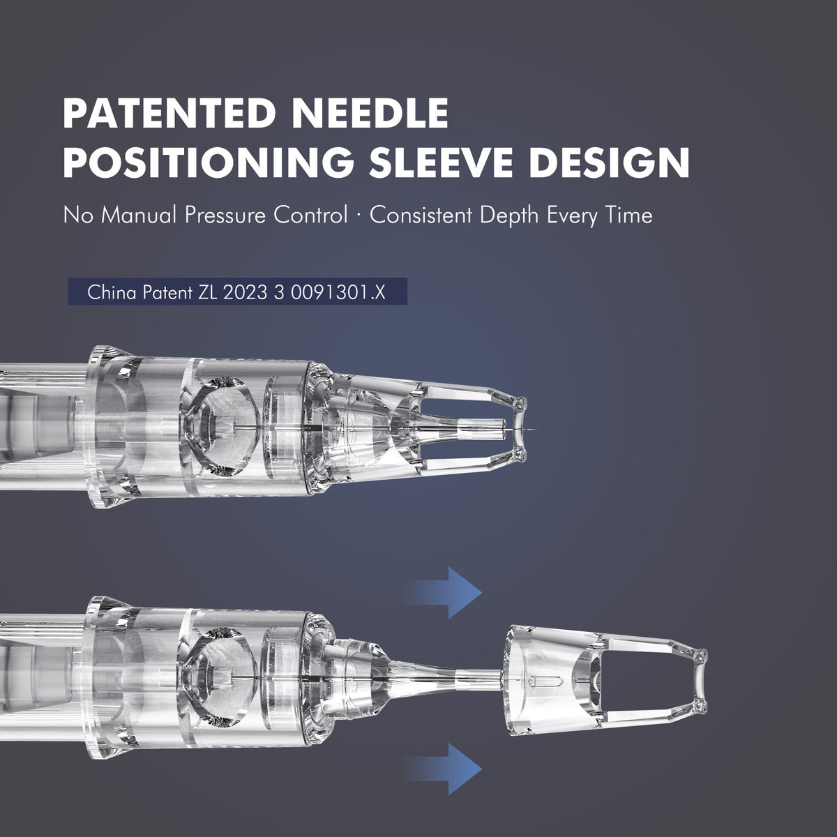V6 SMP Needle Cartridges – Patented Detachable Positioning Tip Sleeve, 10PCS/Box