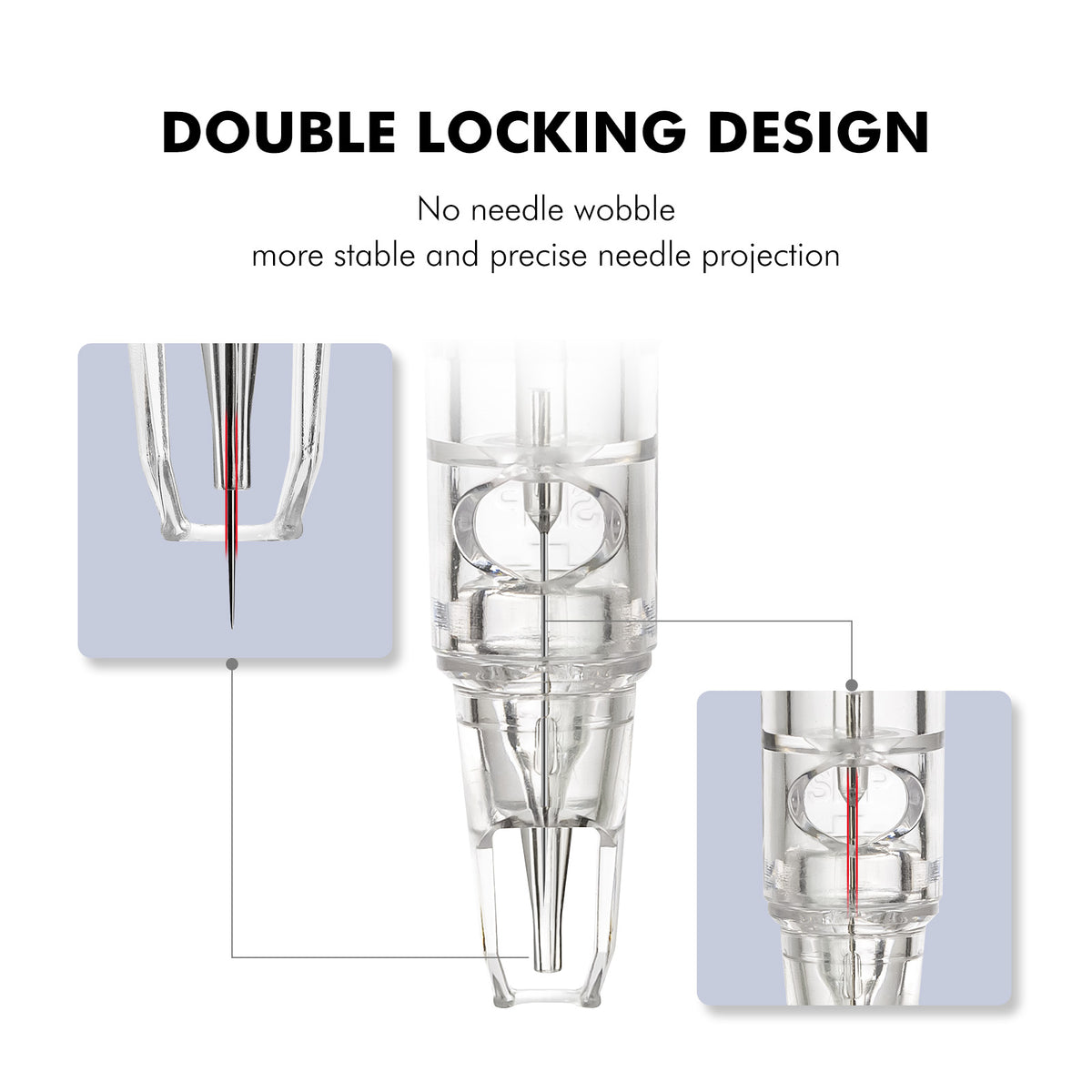 V6 SMP Needle Cartridges – Patented Detachable Positioning Tip Sleeve, 10PCS/Box