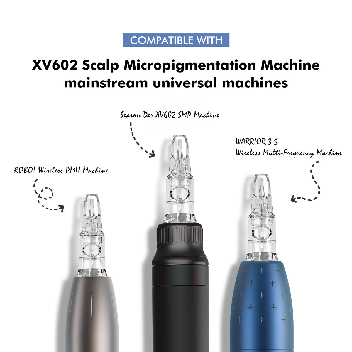 V6 SMP Needle Cartridges – Patented Detachable Positioning Tip Sleeve, 10PCS/Box