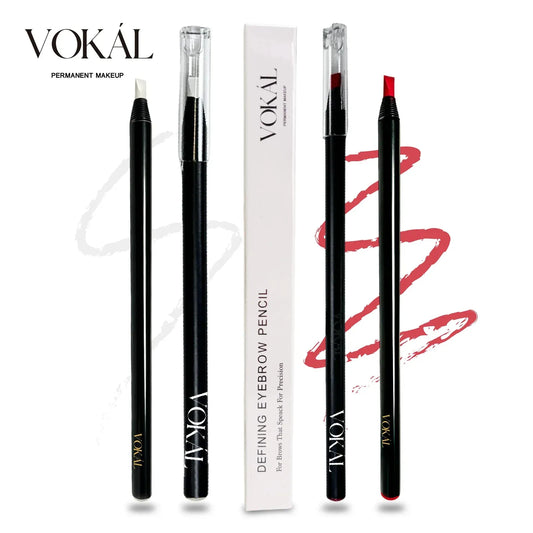 VOKÁL V-Design Defining Eyebrow Pencil – Professional PMU Brow Mapping Pencil with Built-In Sharpener
