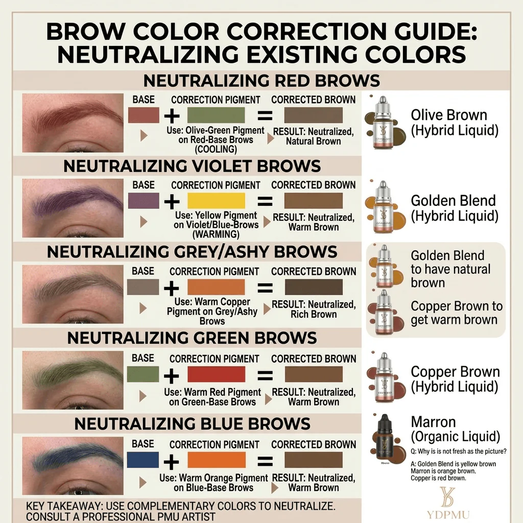 YD Brow Color Correction Pigment Set – Neutralizing Collection