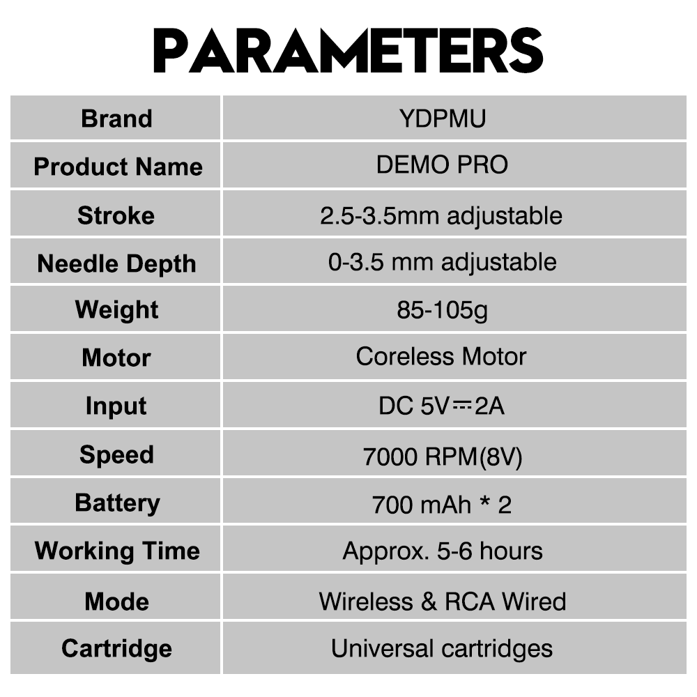 YD DEMO Pro Wireless PMU Machine – Continuously Adjustable 2.5–3.5mm Stroke