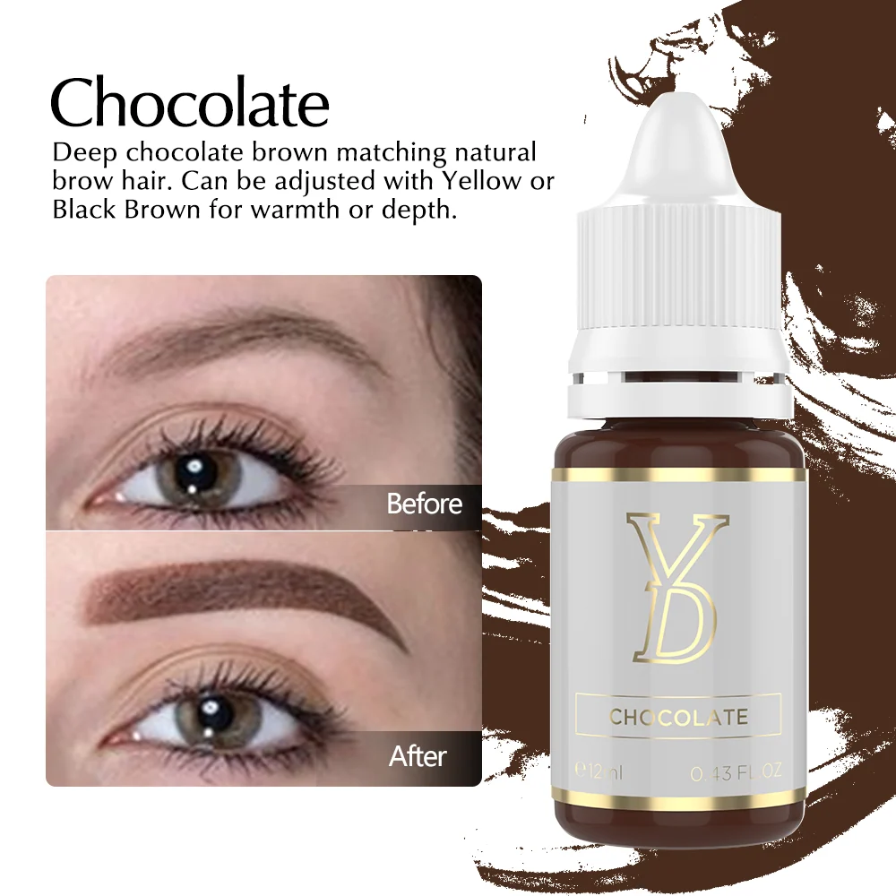 YD InoCream Inorganic Brow Pigment – 7 Colors | 12ml Professional PMU Pigment