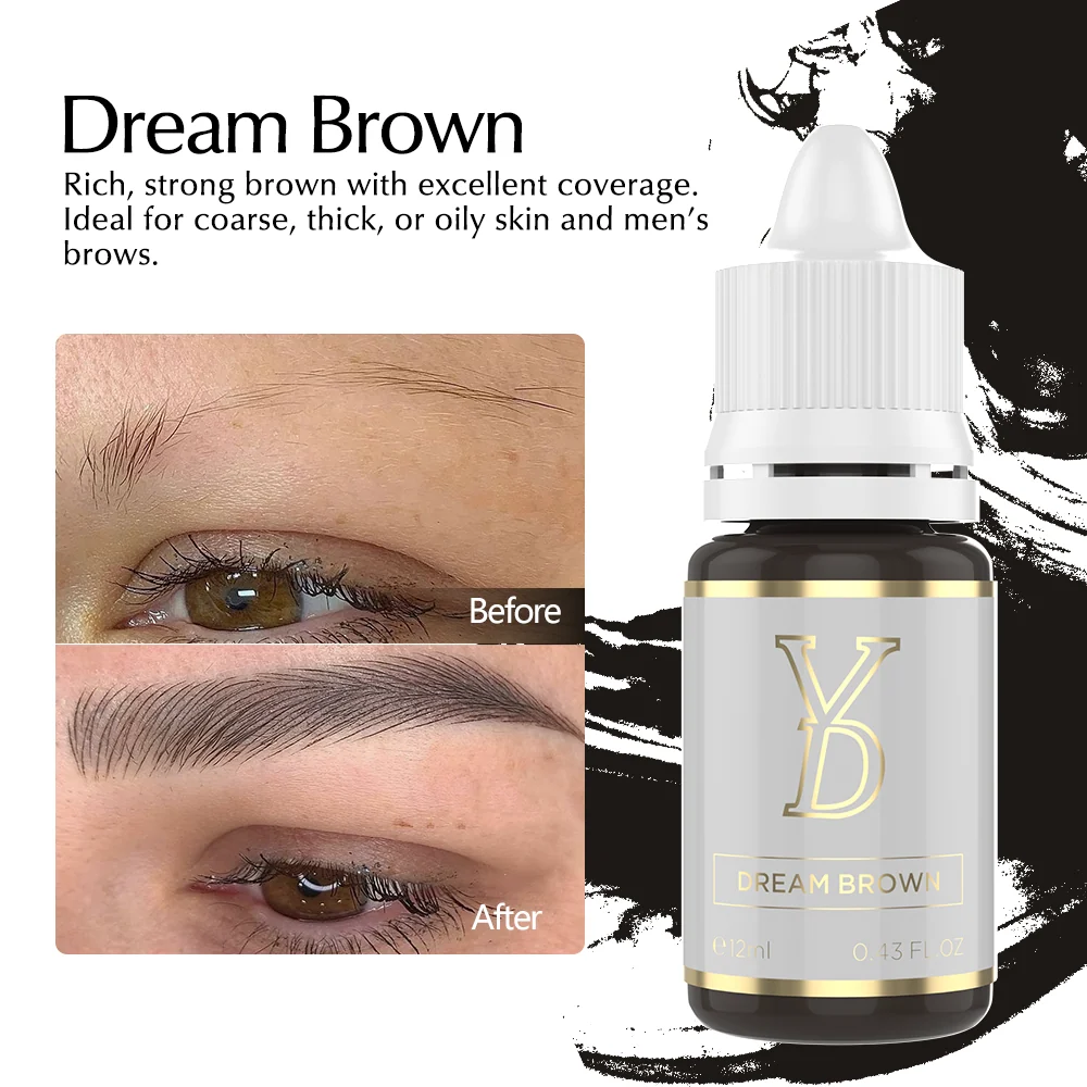 YD InoCream Inorganic Brow Pigment – 7 Colors | 12ml Professional PMU Pigment