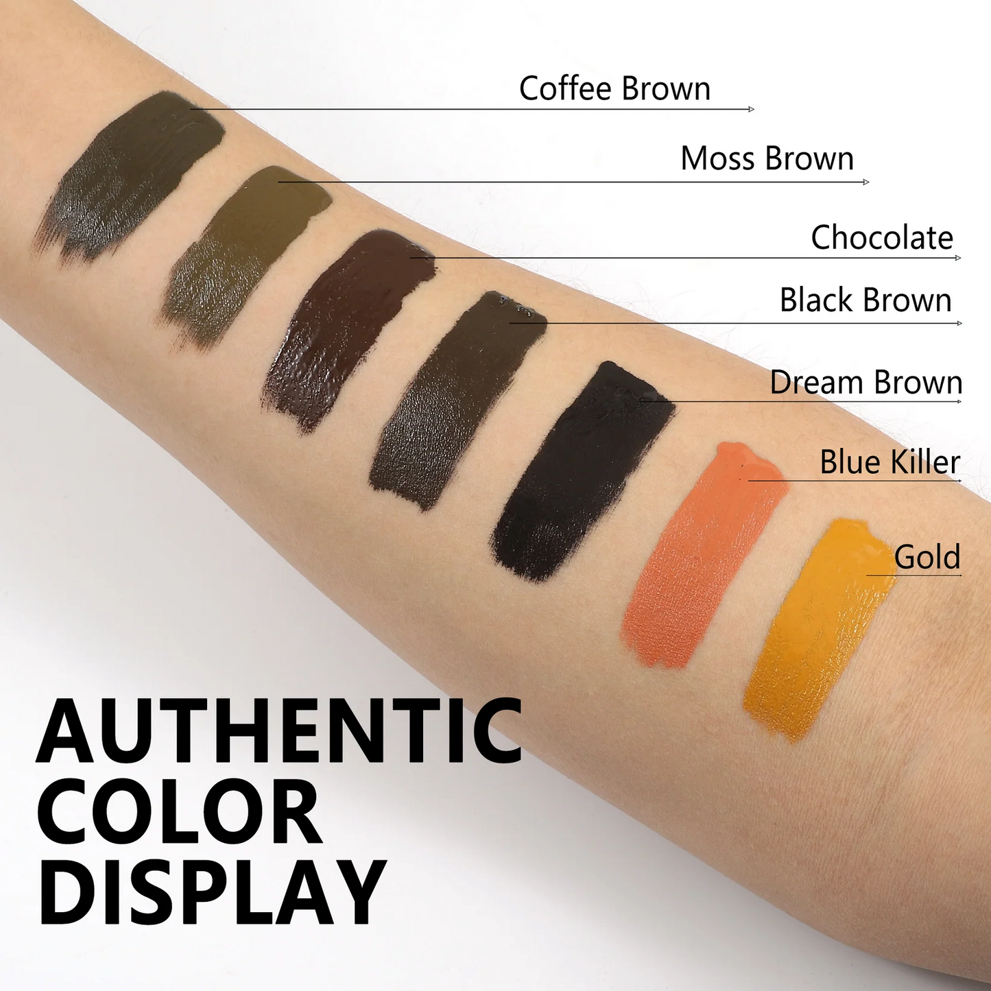 YD InoCream Inorganic Black Brown Brow Pigment – 12ml | Neutral Deep Brown PMU Pigment