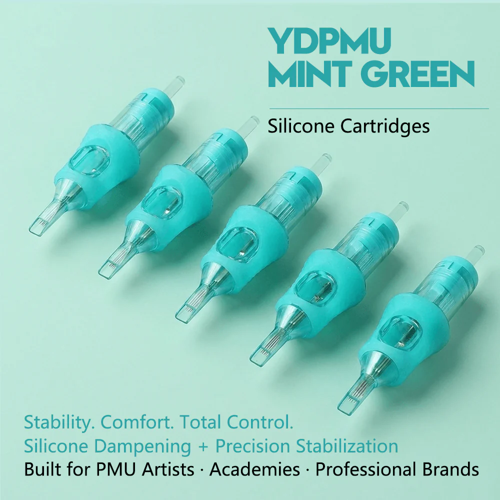 YD Mint Green Universal PMU Cartridge Needles – 10 Pieces/Box