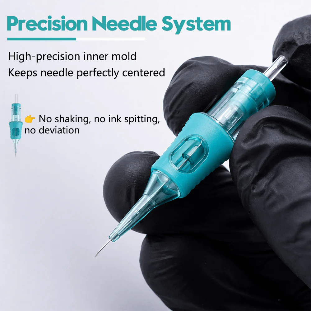 YD Mint Green Universal PMU Cartridge Needles – 10 Pieces/Box