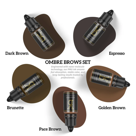 YD NANO Organic Liquid Pigments – Ombre Brows Set - Free Shipping