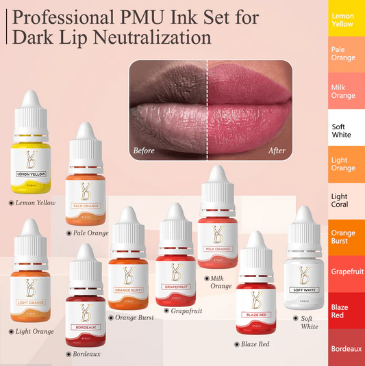 YD NEO Organic Dark Lip Neutralization Pigment Set – 10 × 6ml
