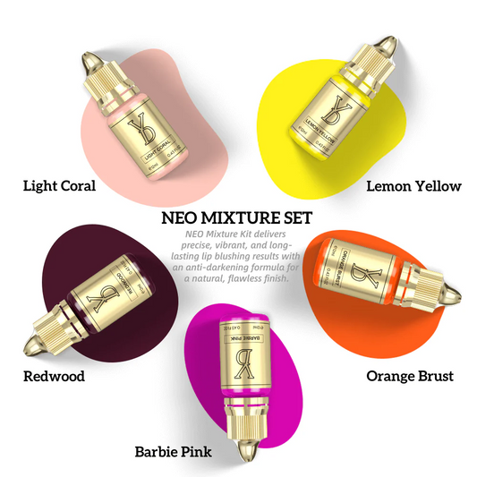 YD NEO Organic Liquid Pigment Mixture Set — Professional Lip Blushing Collection - Free Shipping
