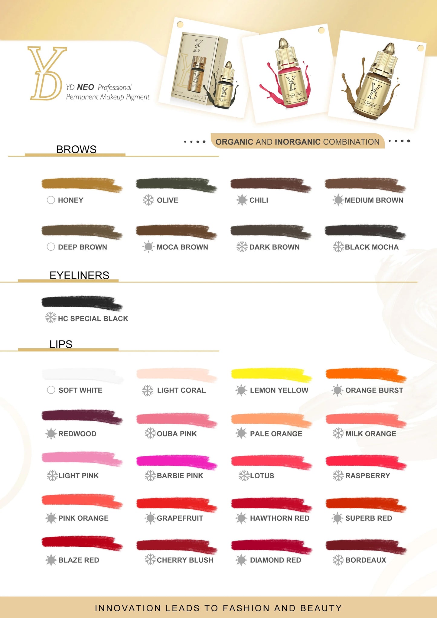 YD NEO Organic Liquid Pigments — Dark ALL-IN-ONE Set - Free Shipping