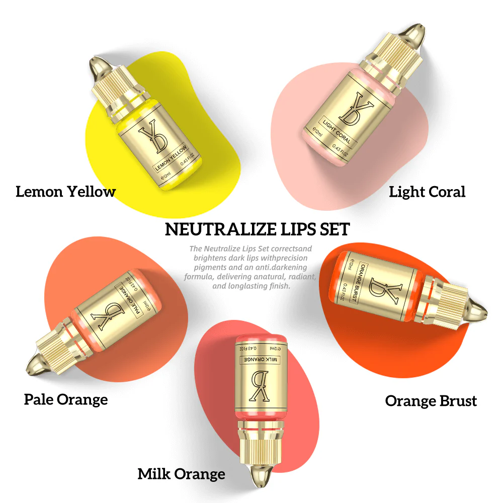 YD NEO Organic Liquid Pigments — Neutralize Lips Set - Free Shipping