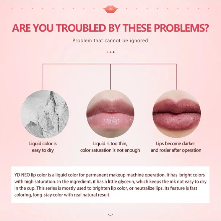 YD NEO Organic Liquid Pigments — Neutralize Lips Set - Free Shipping